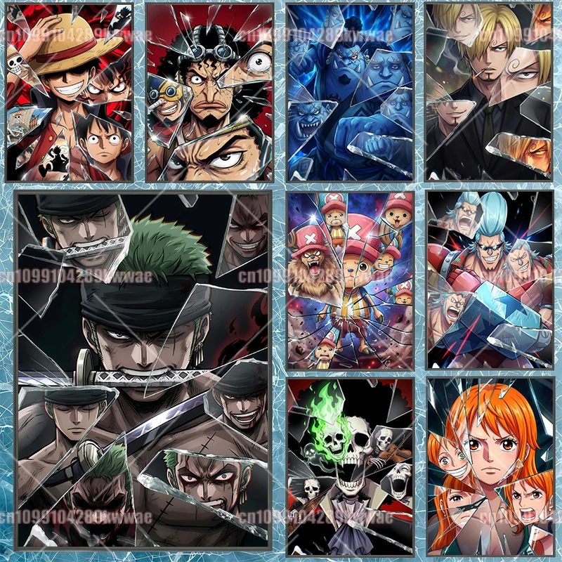 Classic Anime One Piece Broken Glass Collage Trendy Poster Home Modern Decoration Canvas Living Room Wall Art Painting
Classic Anime One Piece Broken Glass Collage Trendy Poster Home Modern Decoration Canvas Living Room Wall Art Painting