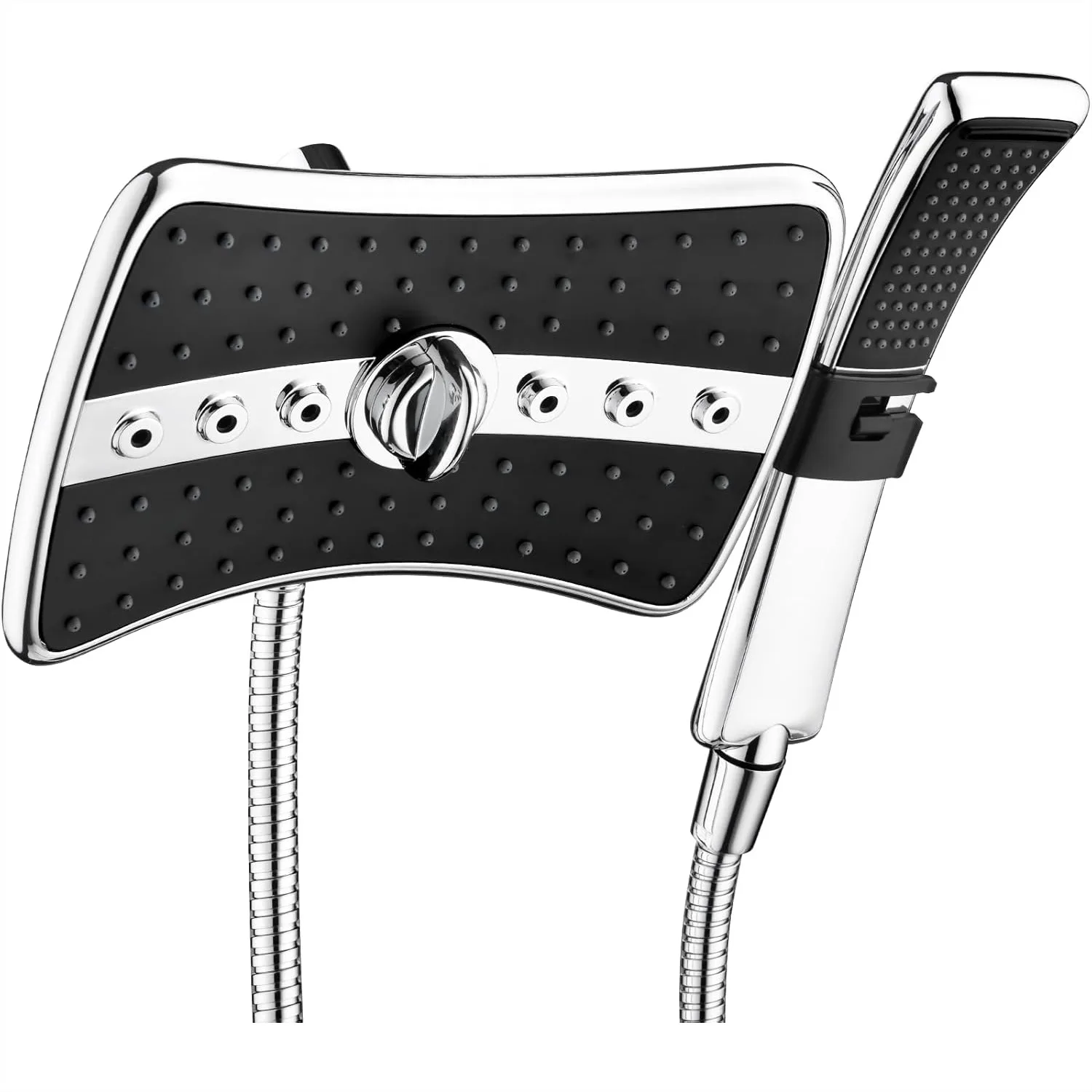 High Pressure Dual Shower Head Combo, Rainfall and Handheld with 4 Spray Modes, Easy Tool-Free Install, 60 Inch Hose, Chrome
High Pressure Dual Shower Head Combo, Rainfall and Handheld with 4 Spray Modes, Easy Tool-Free Install, 60 Inch Hose, Chrome