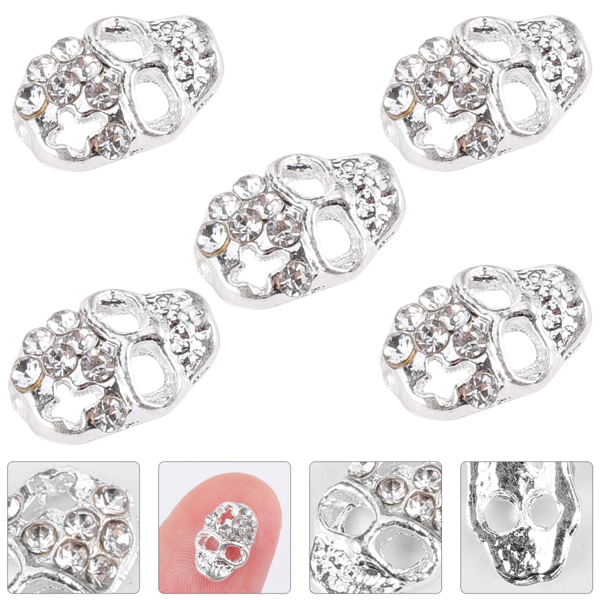 10Pcs 3D Nail Studs Skull Gems Decals Rhinestone Stickers Halloween Nail Art Manicure Decoration DIY Craft Accessories for Phone
10Pcs 3D Nail Studs Skull Gems Decals Rhinestone Stickers Halloween Nail Art Manicure Decoration DIY Craft Accessories for Phone