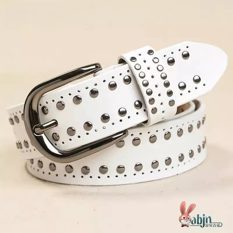 Women's Top Layer Cowhide Leather Rivet Pure Leather Casual Retro Fashion Decorative Buckle Wide Pants Belt Alloy Buckle
Women's Top Layer Cowhide Leather Rivet Pure Leather Casual Retro Fashion Decorative Buckle Wide Pants Belt Alloy Buckle