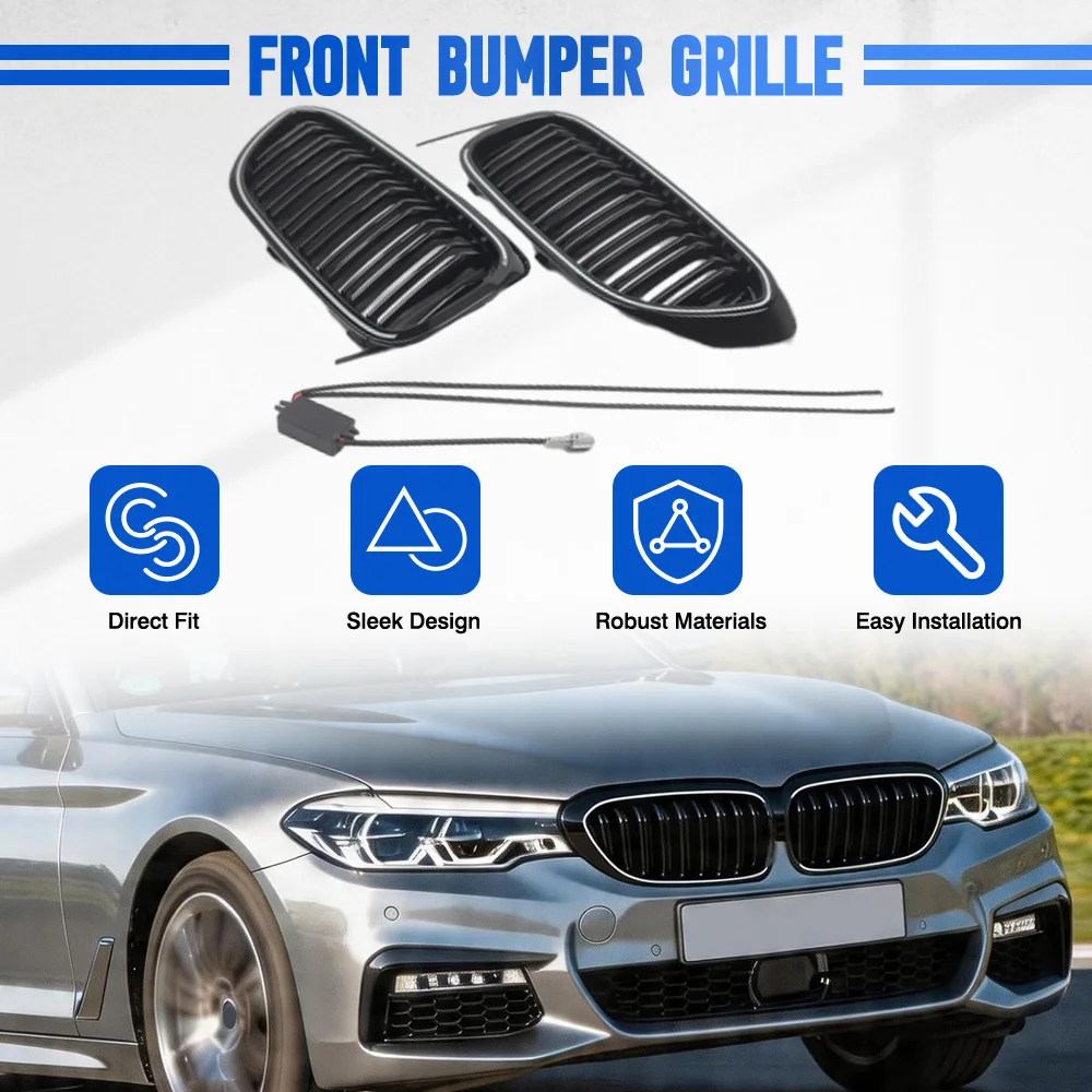 Car Front Bumper Kidney Grille Radiator Grill with White DRL Light For BMW G30 G31 pre-facelift 2017 2018 2019 51137383519,
Car Front Bumper Kidney Grille Radiator Grill with White DRL Light For BMW G30 G31 pre-facelift 2017 2018 2019 51137383519,