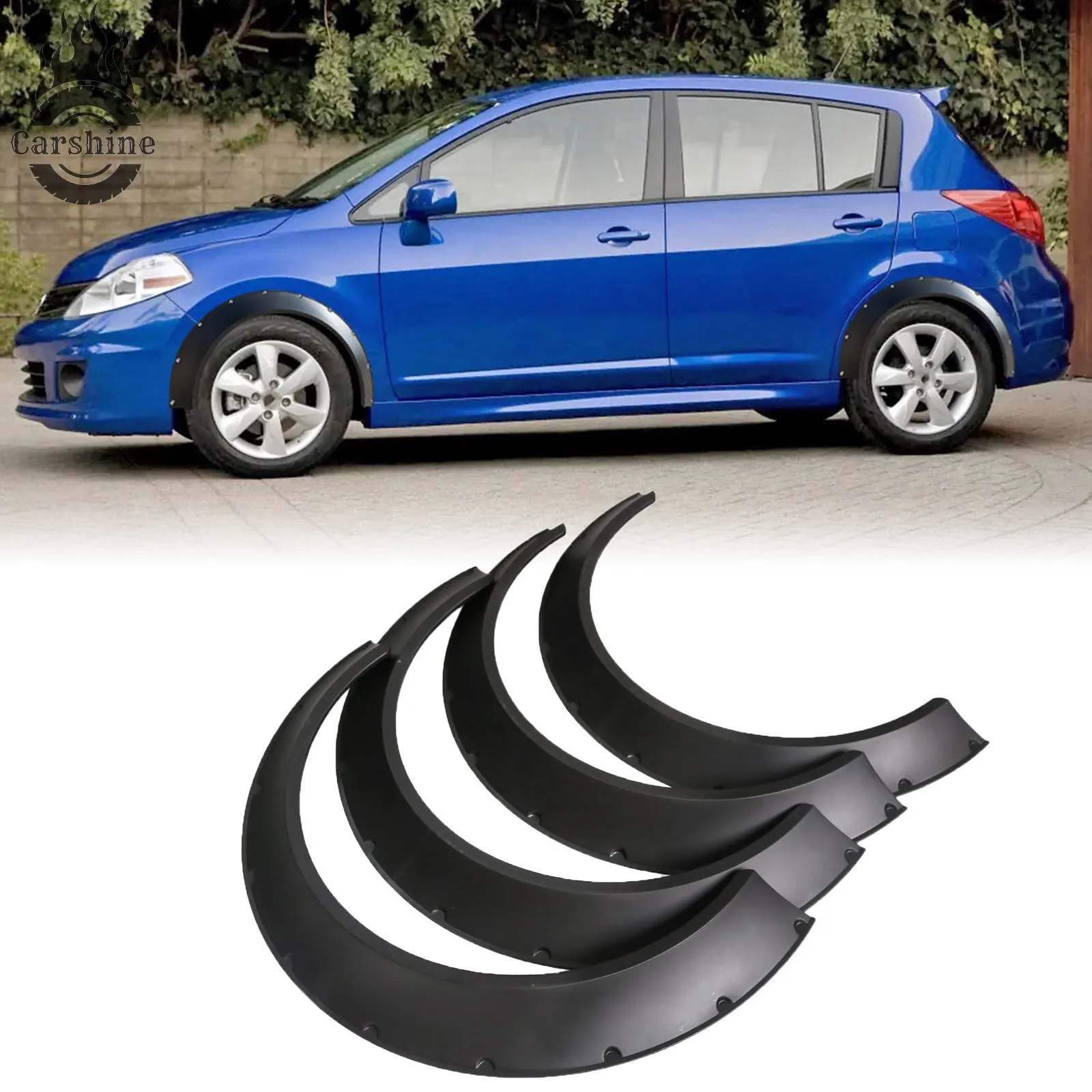 For NIssan Versa Note 4Pcs 4.5" Black Car Fender Flares Extra Wide Wheel Arches
For NIssan Versa Note 4Pcs 4.5" Black Car Fender Flares Extra Wide Wheel Arches