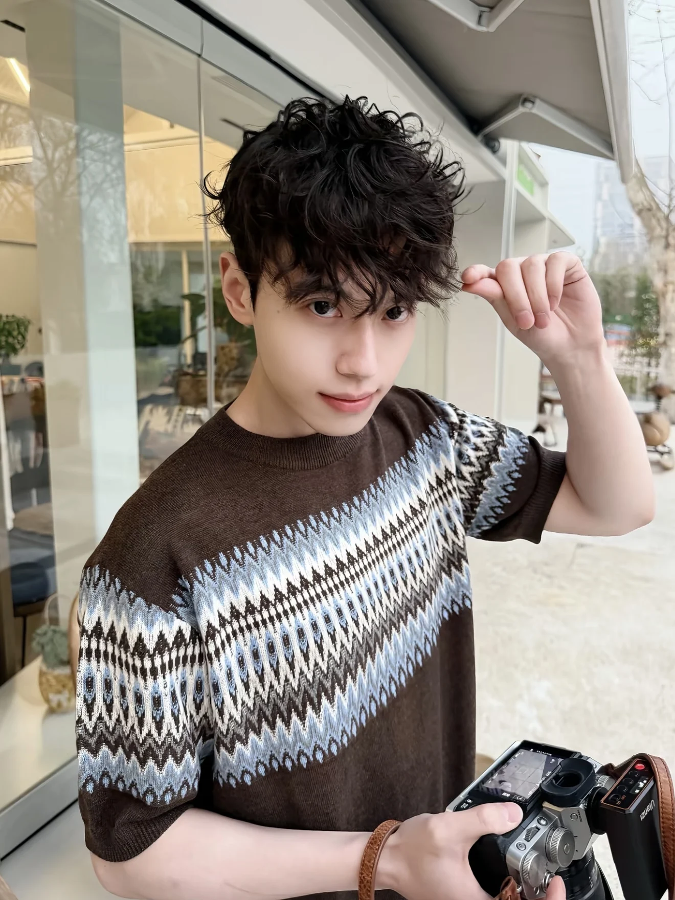 Retro Fair Isle Knitted Short Sleeve round Neck Comfortable Breathable Unisex Summer Casual Loose Fit Versatile Lightweight T...
Retro Fair Isle Knitted Short Sleeve round Neck Comfortable Breathable Unisex Summer Casual Loose Fit Versatile Lightweight T...