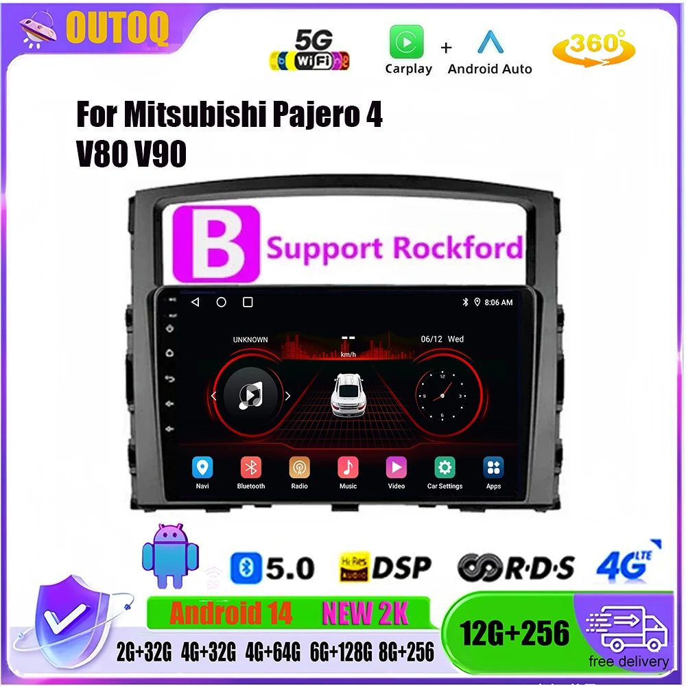 Android 14 For Mitsubishi Pajero 4 V80 V90 2006 - 2014 Car Radio 2 Din Cooling Fan Multimedia Player Carplay Auto GPS Navigation
Android 14 For Mitsubishi Pajero 4 V80 V90 2006 - 2014 Car Radio 2 Din Cooling Fan Multimedia Player Carplay Auto GPS Navigation