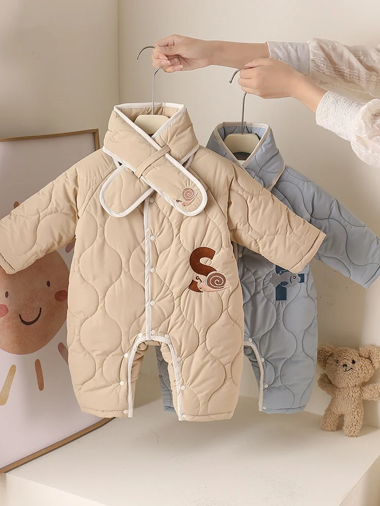 Newborn Baby Cotton Padded Rer Outfit Autumn Winter Warm Clothes with Scarf Baby Clothes Korean Sle Polyester Fabric
Newborn Baby Cotton Padded Rer Outfit Autumn Winter Warm Clothes with Scarf Baby Clothes Korean Sle Polyester Fabric