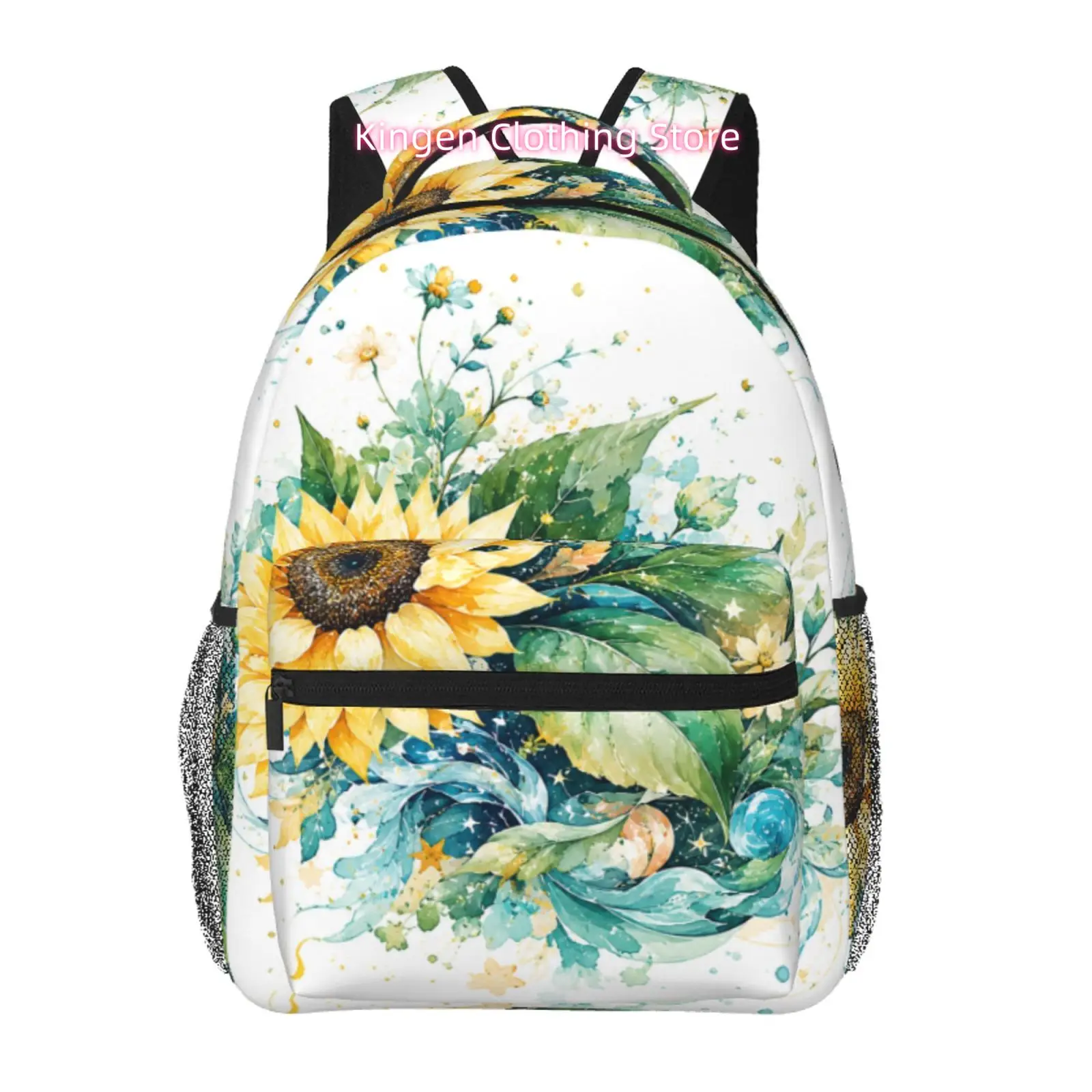 Watercolor Sunflower And Galaxy Print Adult Backpack, Oxford Cloth Adjustable Shoulder Strap Casual Daypack for Women, Ideal for
Watercolor Sunflower And Galaxy Print Adult Backpack, Oxford Cloth Adjustable Shoulder Strap Casual Daypack for Women, Ideal for