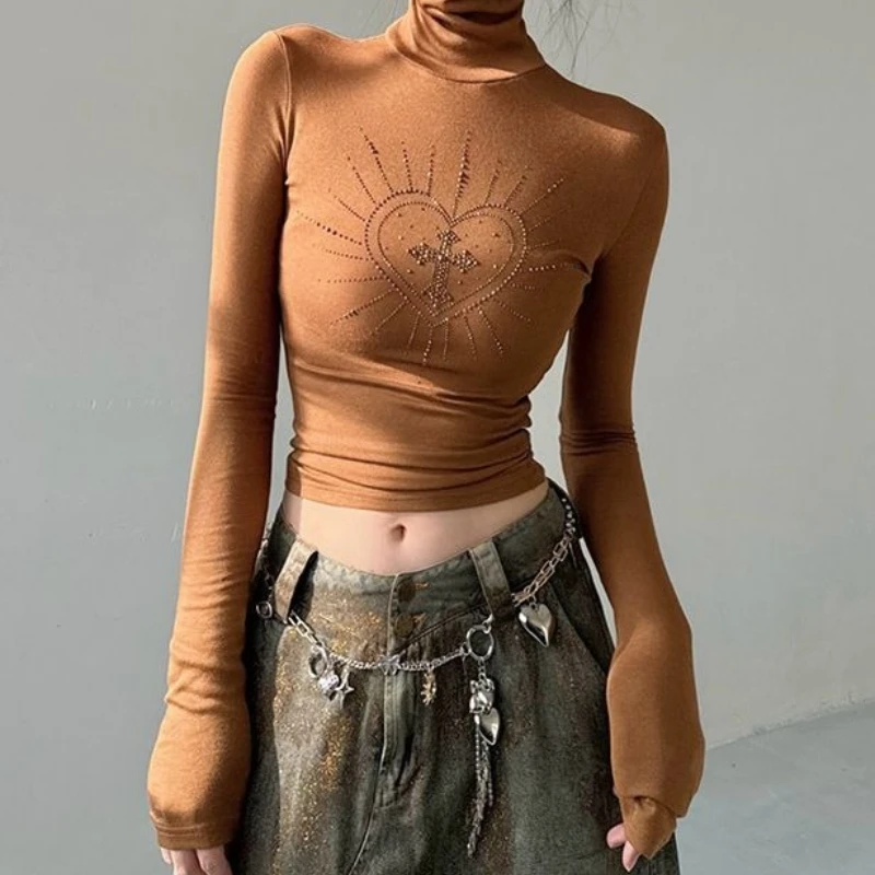 2024 New Versatile T-shirt with Hot Diamond Small High Collar Bottom and Inner Long Sleeve Top for Women
2024 New Versatile T-shirt with Hot Diamond Small High Collar Bottom and Inner Long Sleeve Top for Women