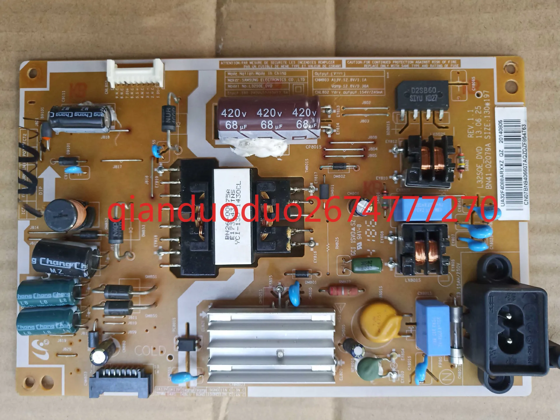 Suitable for UA32F4088AR power board main board BN41-02087 light strip D2GE-320SC0-R3 
Suitable for UA32F4088AR power board main board BN41-02087 light strip D2GE-320SC0-R3