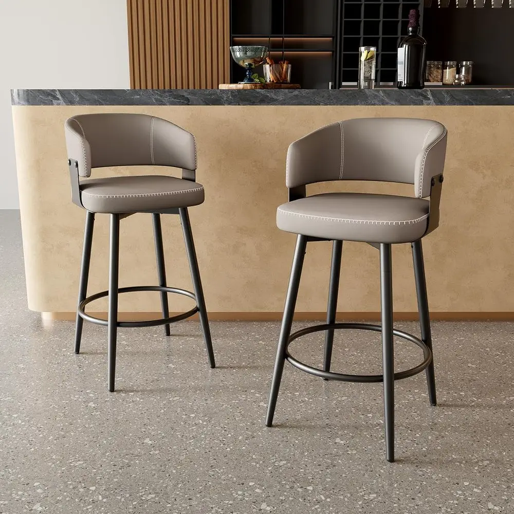 Stools Set of 2, 30 Swivel Bar Height Bar Stools with Curved Back, MidCentury Modern Faux Leather Bar Chairs with ing for
Stools Set of 2, 30 Swivel Bar Height Bar Stools with Curved Back, MidCentury Modern Faux Leather Bar Chairs with ing for