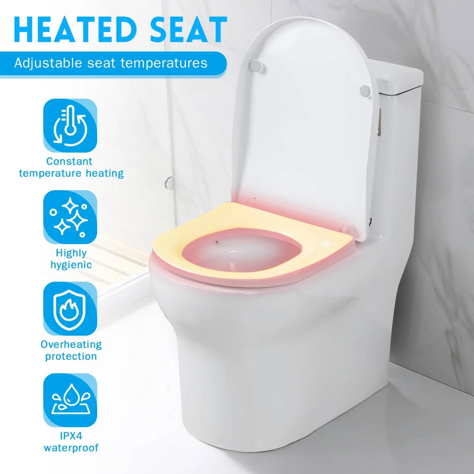 Electric Bidet Toilet Seat Wireless Control Heated Bidet Toilet Seat Waterproof LED Display
Electric Bidet Toilet Seat Wireless Control Heated Bidet Toilet Seat Waterproof LED Display