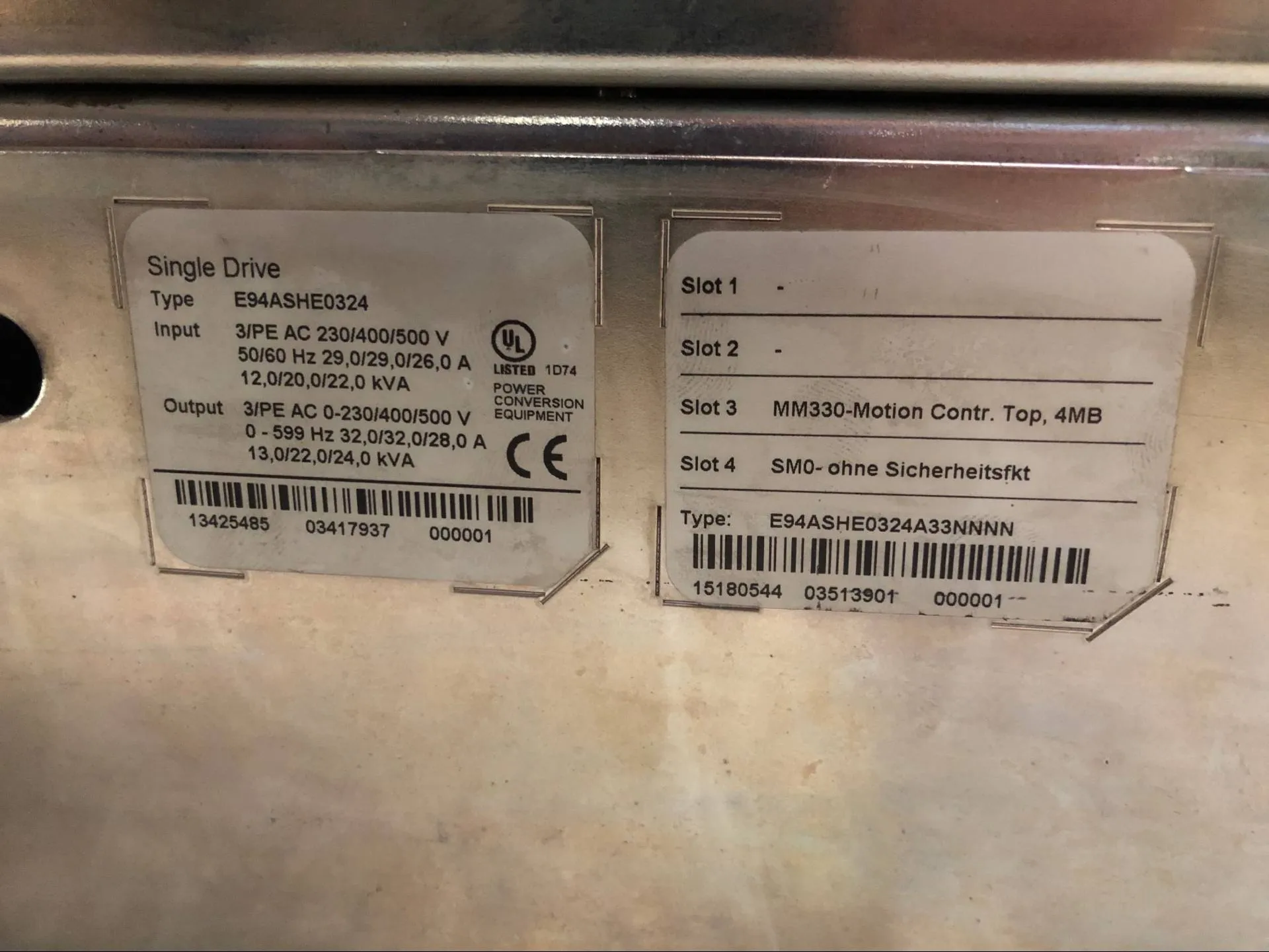 9400 E94ASHE0324 однолинейная клавиатура SM301 Profinet MM340 PLC модуль в хорошем состоянии
9400 E94ASHE0324 однолинейная клавиатура SM301 Profinet MM340 PLC модуль в хорошем состоянии