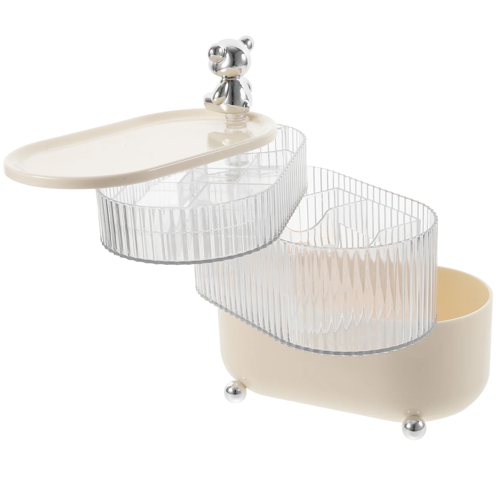 Creative 3 Layers Transparent Rotating Desktop Jewelry Storage Box ganizer for Makeup Bathroom Holder
Creative 3 Layers Transparent Rotating Desktop Jewelry Storage Box ganizer for Makeup Bathroom Holder