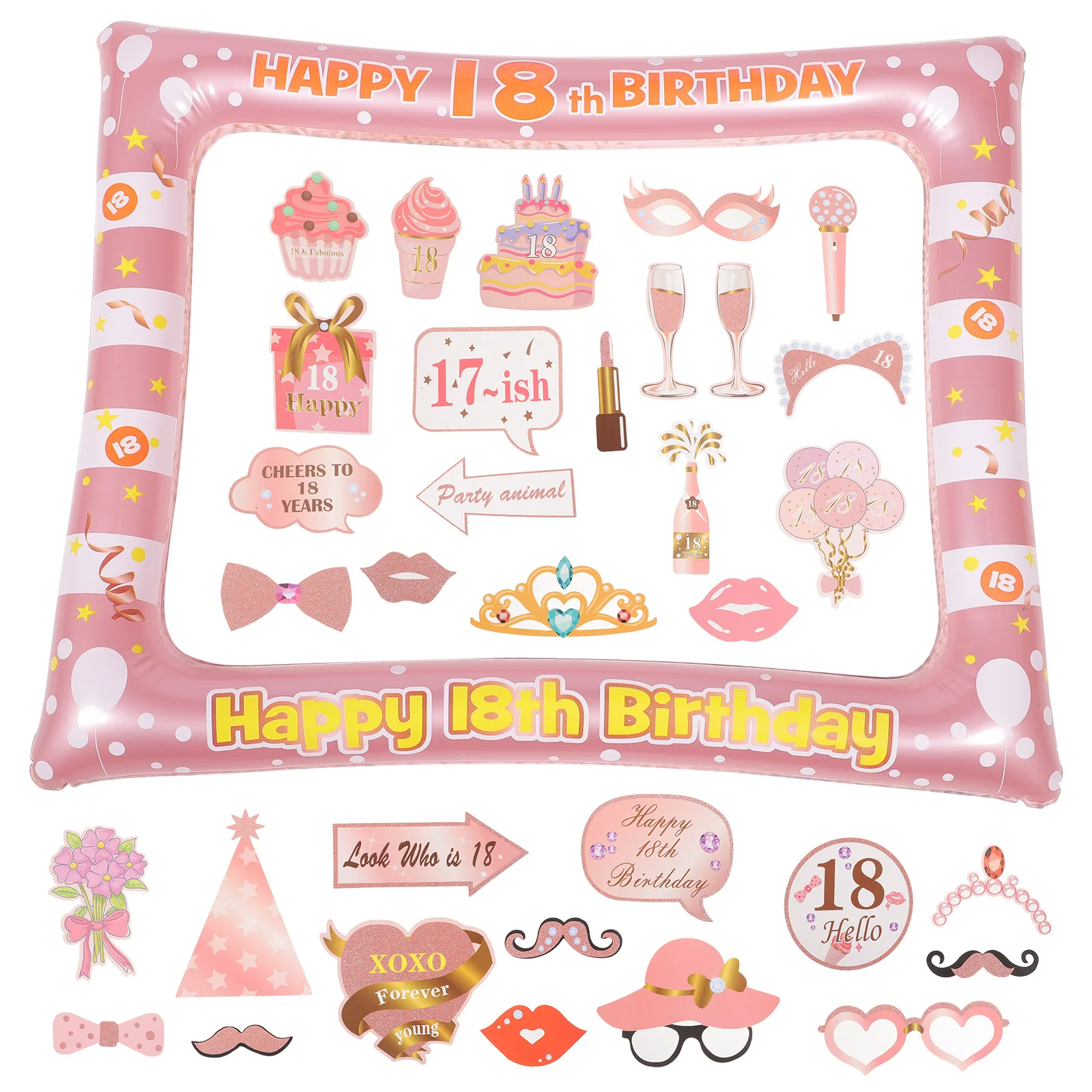 Birthday Photo Booth Prop Props Inflatable Frame Photobooth Party Supplies Decoration 
Birthday Photo Booth Prop Props Inflatable Frame Photobooth Party Supplies Decoration