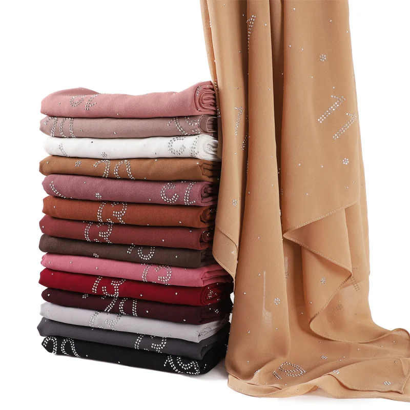 New Foreign Trade Wild Heavy Industry Solid Color Pearl Chiffon Digital Rhinestone Scarf Light Breathable Closed Toe Scarf Shawl
New Foreign Trade Wild Heavy Industry Solid Color Pearl Chiffon Digital Rhinestone Scarf Light Breathable Closed Toe Scarf Shawl