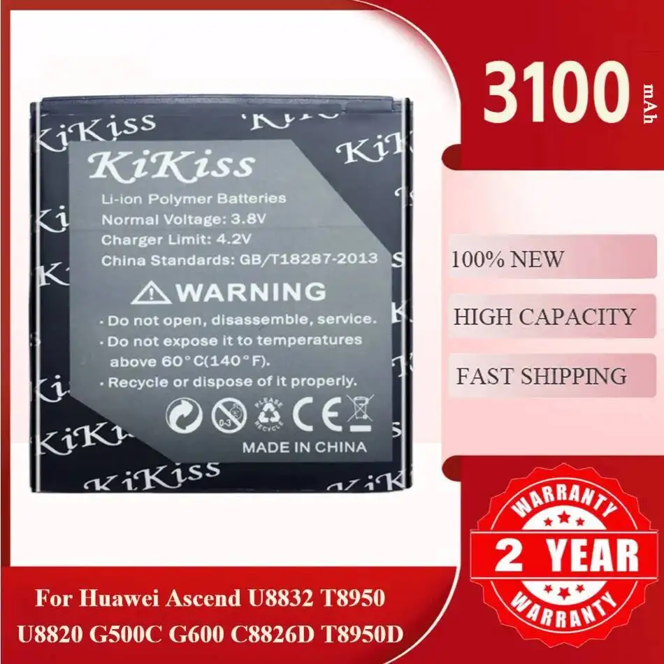 3100Mah Kikiss Battery HB5R1 For Huawei Ascend U8832 T8950 U8820 G500C G600 C8826D T8950D
3100Mah Kikiss Battery HB5R1 For Huawei Ascend U8832 T8950 U8820 G500C G600 C8826D T8950D