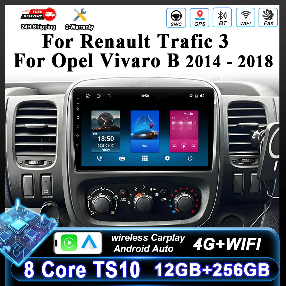 Android 16 Car Dvd For Renault Trafic 3 for Opel Vivaro B 2014 -2018 Auto GPS Navigation Carplay Multimedia Video Player WIFI 4G
Android 16 Car Dvd For Renault Trafic 3 for Opel Vivaro B 2014 -2018 Auto GPS Navigation Carplay Multimedia Video Player WIFI 4G