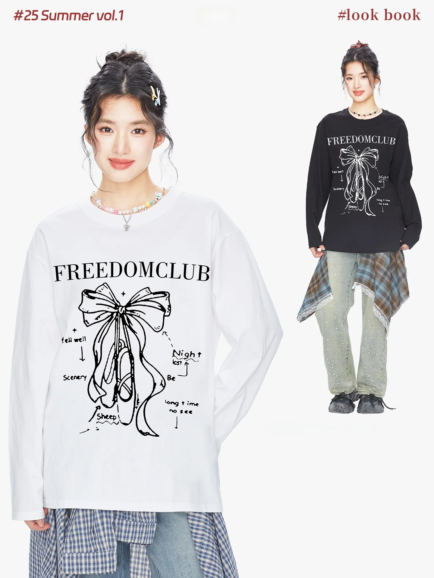 Korean Sle Long Sve Pure Cotton T-irt Women's round Ne Printed Top Knot Ballet Print Casual Commute Faion
Korean Sle Long Sve Pure Cotton T-irt Women's round Ne Printed Top Knot Ballet Print Casual Commute Faion