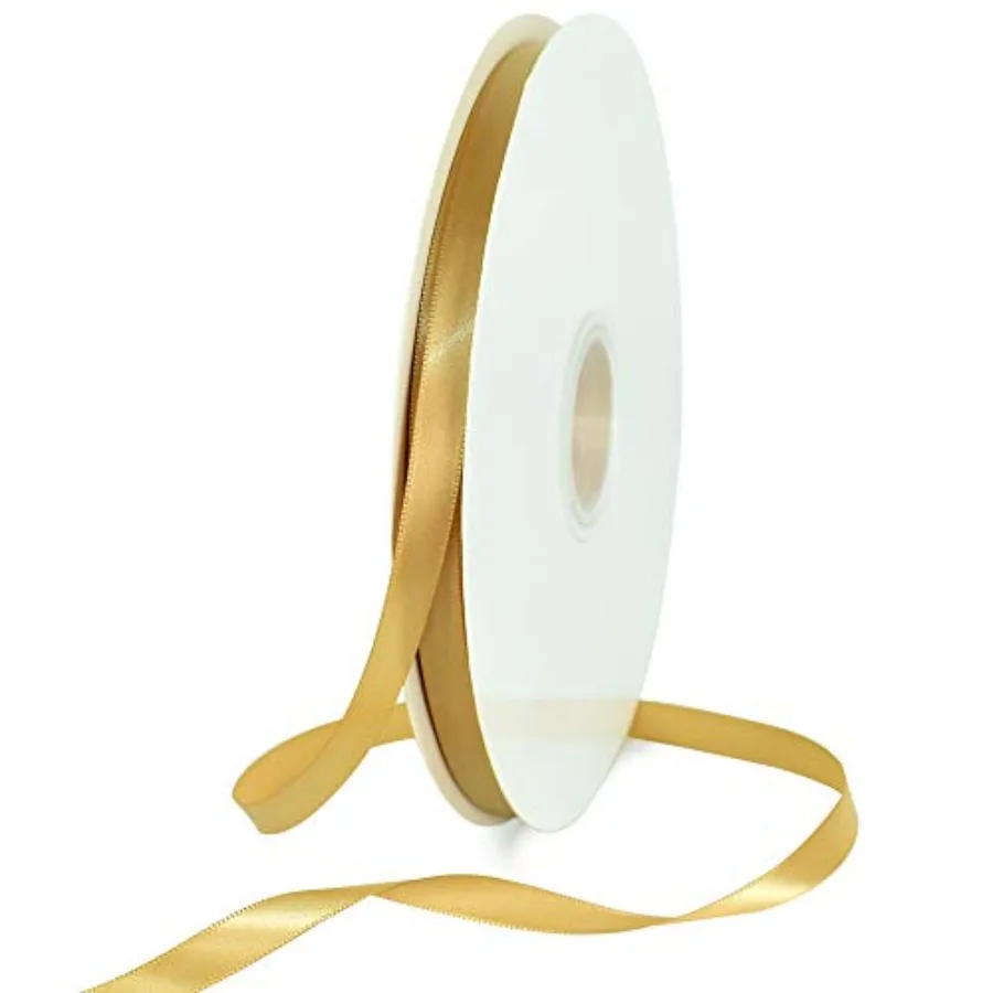 3/8 Inch x 100yds Gold Satin Ribbon Thin Solid Fabric Ribbons Roll for Gift Wrapping Invitation Floral Hair Balloons Craft Sewi
3/8 Inch x 100yds Gold Satin Ribbon Thin Solid Fabric Ribbons Roll for Gift Wrapping Invitation Floral Hair Balloons Craft Sewi