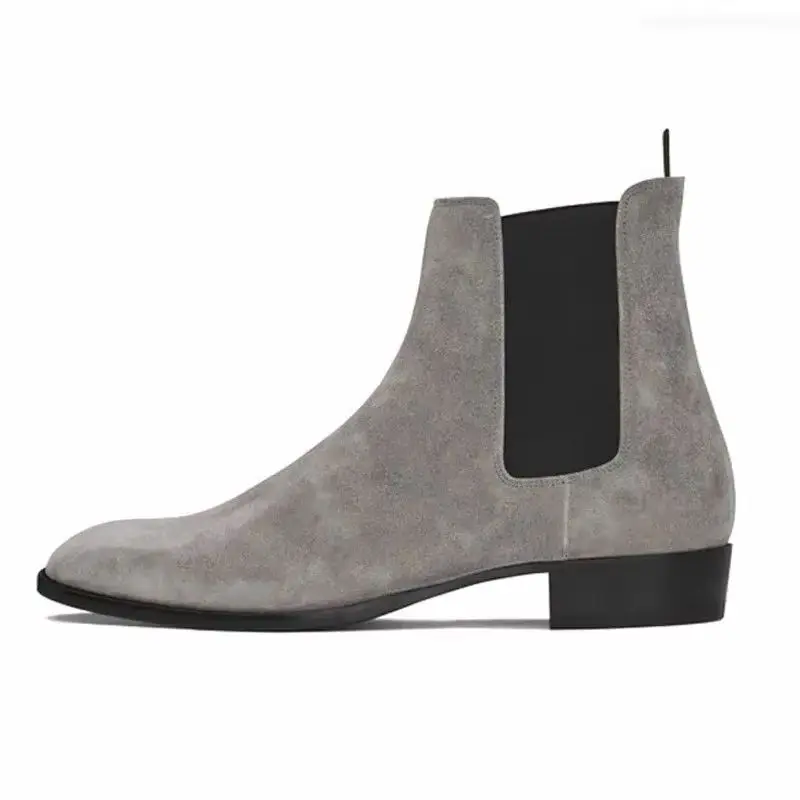 High Quality Classical Slip On Pionted Toe Suede Chelsea Men Boots Casual Men Denim Shoes
High Quality Classical Slip On Pionted Toe Suede Chelsea Men Boots Casual Men Denim Shoes