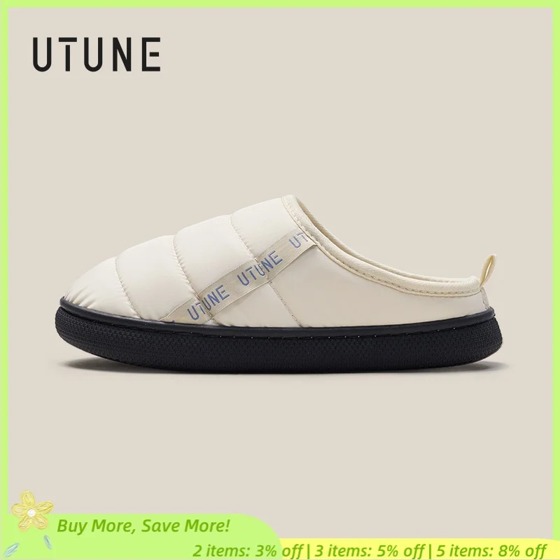 UTUNE Men's Winter Official Website Puffy Bread Shoes Indoor Round Toe Slippers Couple Down Fabric Sports Style Cotton Slide
UTUNE Men's Winter Official Website Puffy Bread Shoes Indoor Round Toe Slippers Couple Down Fabric Sports Style Cotton Slide