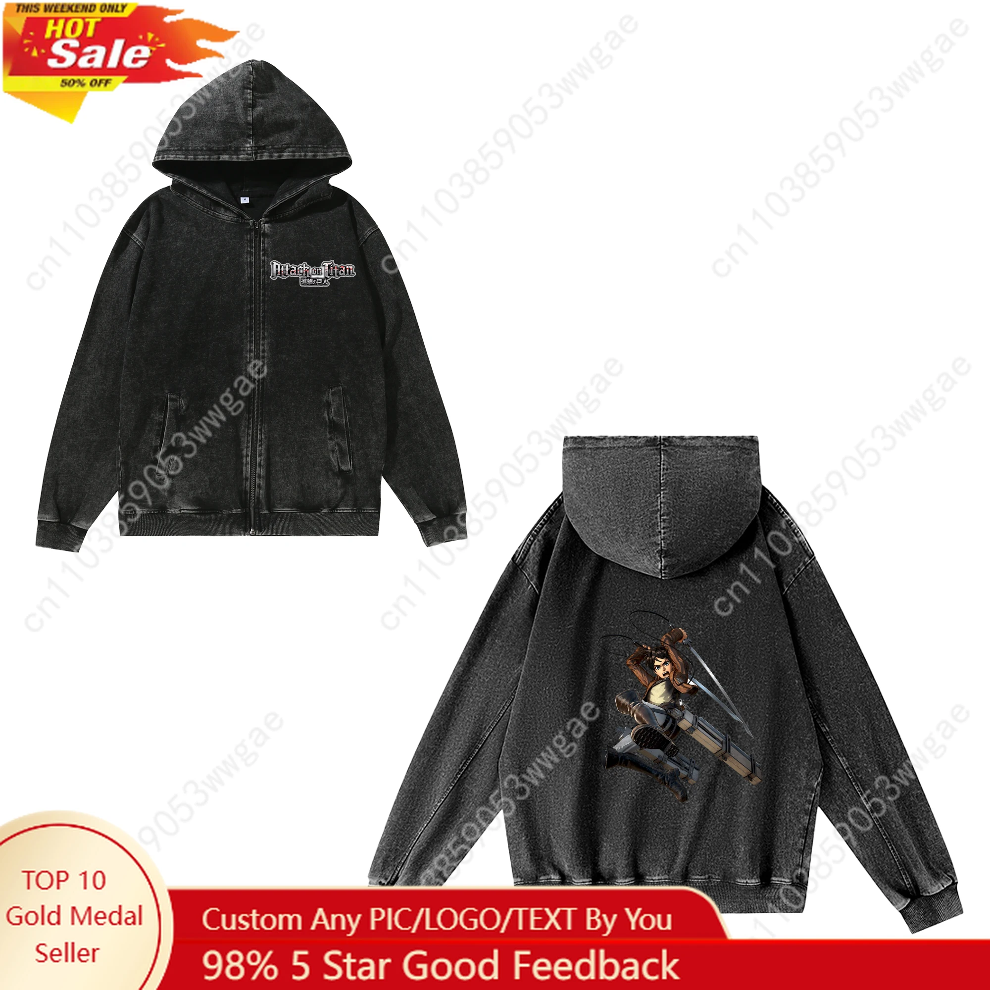 Attack On Titan Zipper Sweatshirt Man Woman Retro Hoodie Vintage Pullover Sweat Shirt With Pocket Full Zip Customized Jacket Top
Attack On Titan Zipper Sweatshirt Man Woman Retro Hoodie Vintage Pullover Sweat Shirt With Pocket Full Zip Customized Jacket Top