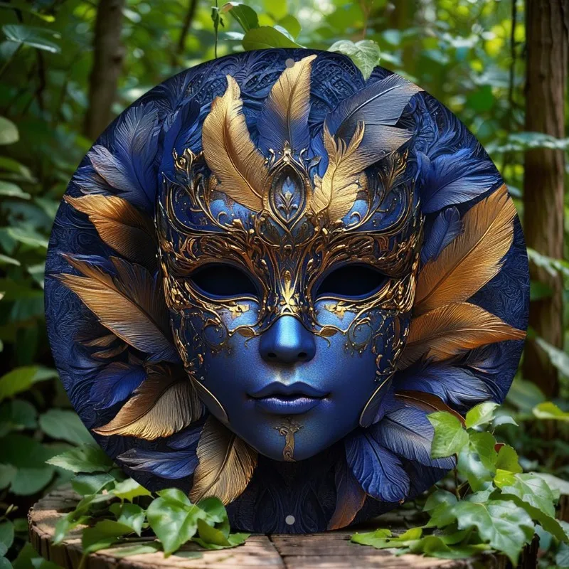 Chic Indian Mask Aluminum Wall Sign, Round Metal Decor for Home, Bar, Office & More, Valentine's Day & Holiday Gifts
Chic Indian Mask Aluminum Wall Sign, Round Metal Decor for Home, Bar, Office & More, Valentine's Day & Holiday Gifts