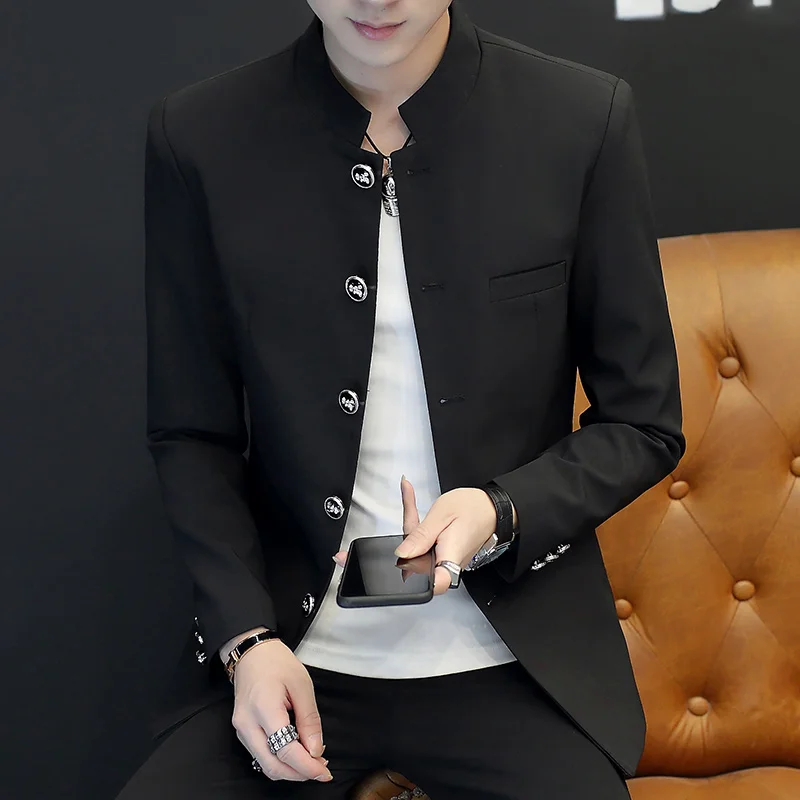 2026 Men's Slim Fit Long Sleeve Casual Suit Korean Trend Stand Collar Fashion Handsome Male Suit
2026 Men's Slim Fit Long Sleeve Casual Suit Korean Trend Stand Collar Fashion Handsome Male Suit