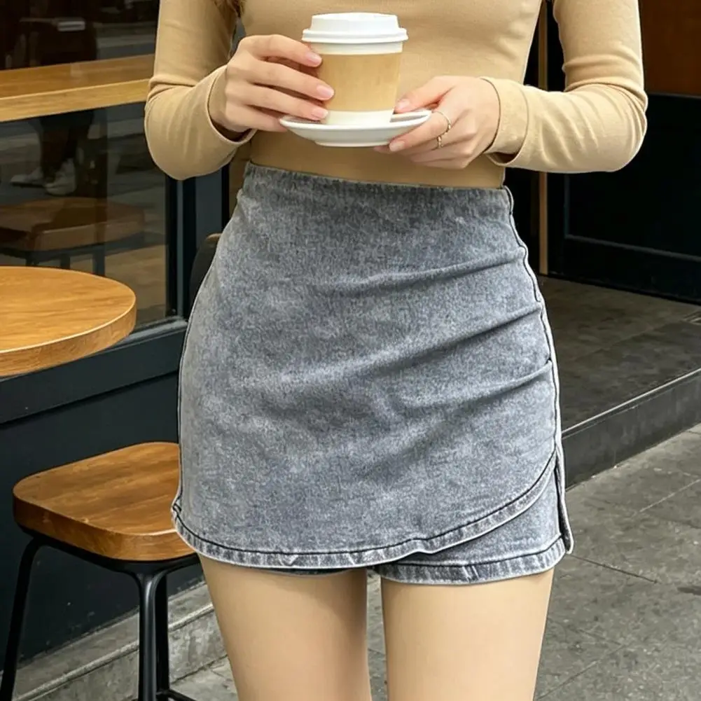 Moderate Thickness Shorts 2026 Denim Skorts For Women, High Waisted Faux Wrap Short Skirt, Asymmetrical Hem Stretchy Jean Skirt
Moderate Thickness Shorts 2026 Denim Skorts For Women, High Waisted Faux Wrap Short Skirt, Asymmetrical Hem Stretchy Jean Skirt