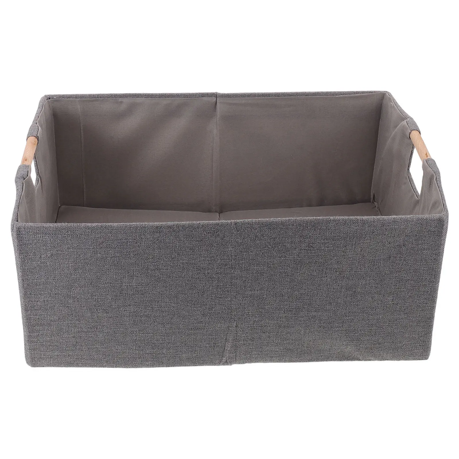Foldable Fabric Storage Basket Gray Rectangular Storage Bin Wood Handles Clothes Organizer Closet Bedroom Bathroom Folding Home
Foldable Fabric Storage Basket Gray Rectangular Storage Bin Wood Handles Clothes Organizer Closet Bedroom Bathroom Folding Home