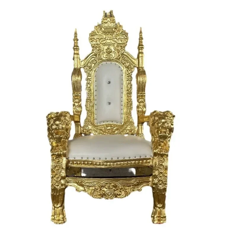 Gift Chair Hotel Lobby Gold Foil Silver Foil Decorative Children's King Backrest Carved Chair
Gift Chair Hotel Lobby Gold Foil Silver Foil Decorative Children's King Backrest Carved Chair
