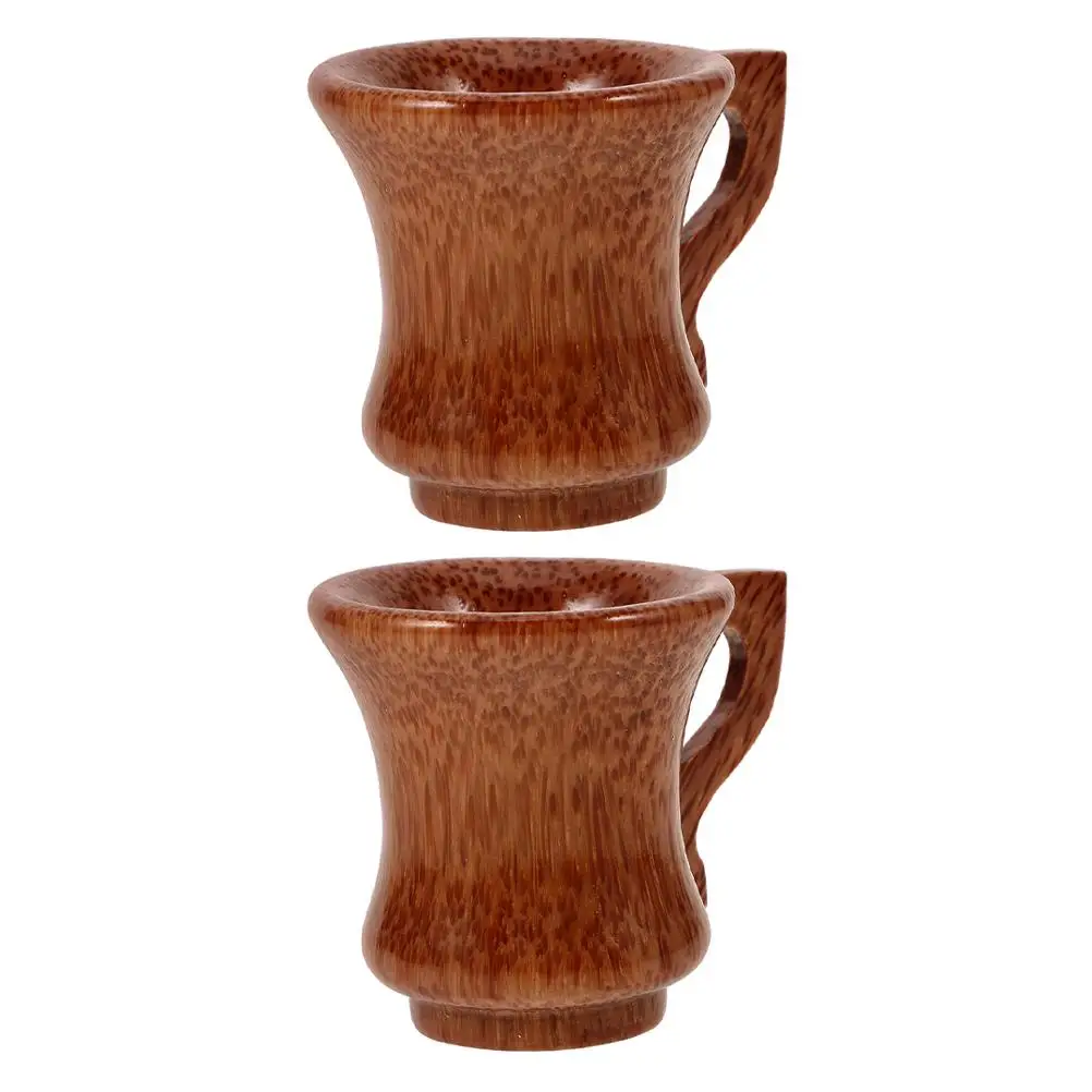 2Pcs Wooden Wine Glasses Coconut Wood Tea Cup Water Mug Beverage Mugs Office Handle Natural Grain Elegant Design Versatile Use
2Pcs Wooden Wine Glasses Coconut Wood Tea Cup Water Mug Beverage Mugs Office Handle Natural Grain Elegant Design Versatile Use