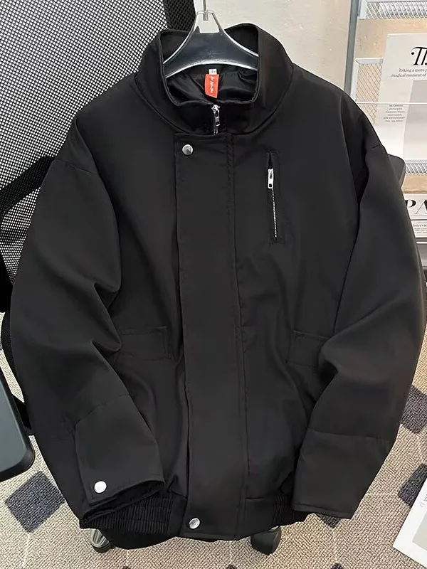 Retro Workwear Jacket Men's Loose Fit Pilot Style Spring Autumn Trendy Brand Barn Wind Stand Collar Anti-Wrinkle Zipper Closure
Retro Workwear Jacket Men's Loose Fit Pilot Style Spring Autumn Trendy Brand Barn Wind Stand Collar Anti-Wrinkle Zipper Closure
