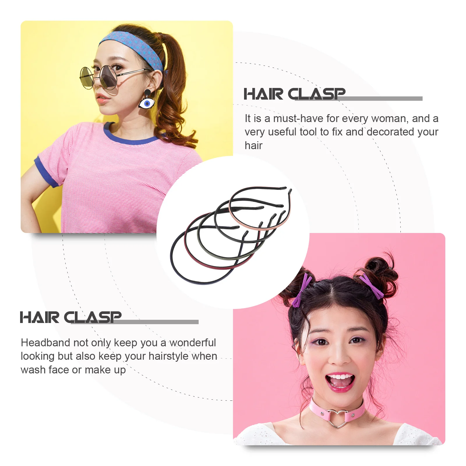 5Pcs Women Headbands Thin Covered Hair Clasp Solid Color Headwear Prop for Daily Party Family Gathering Comfortable
5Pcs Women Headbands Thin Covered Hair Clasp Solid Color Headwear Prop for Daily Party Family Gathering Comfortable