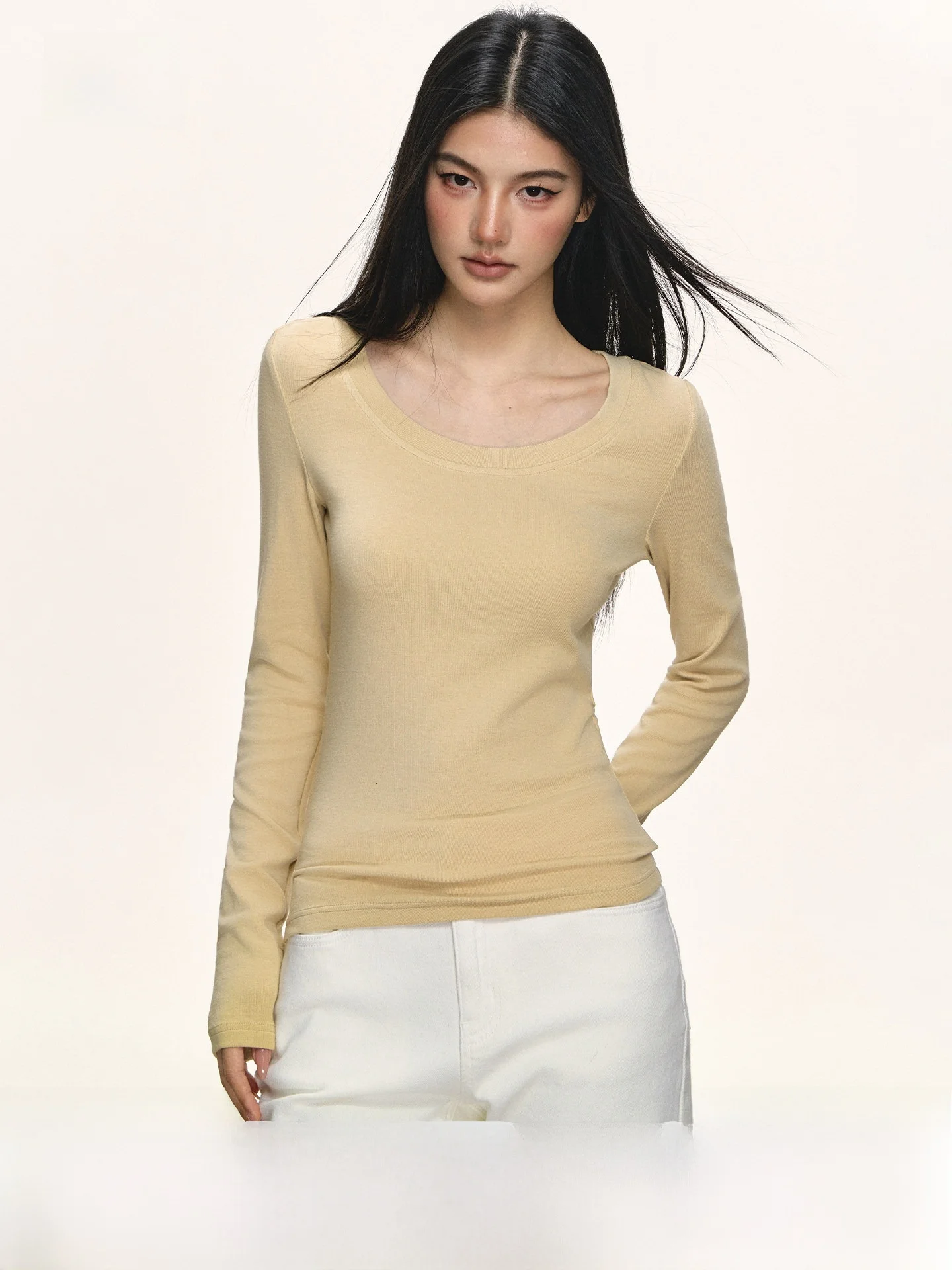 Anna Aneae Women's round Ne Svel T-irt Casual Sle Slim Fit Long Sve Yellow Base irt Exposing Clavicle Autumn...
Anna Aneae Women's round Ne Svel T-irt Casual Sle Slim Fit Long Sve Yellow Base irt Exposing Clavicle Autumn...