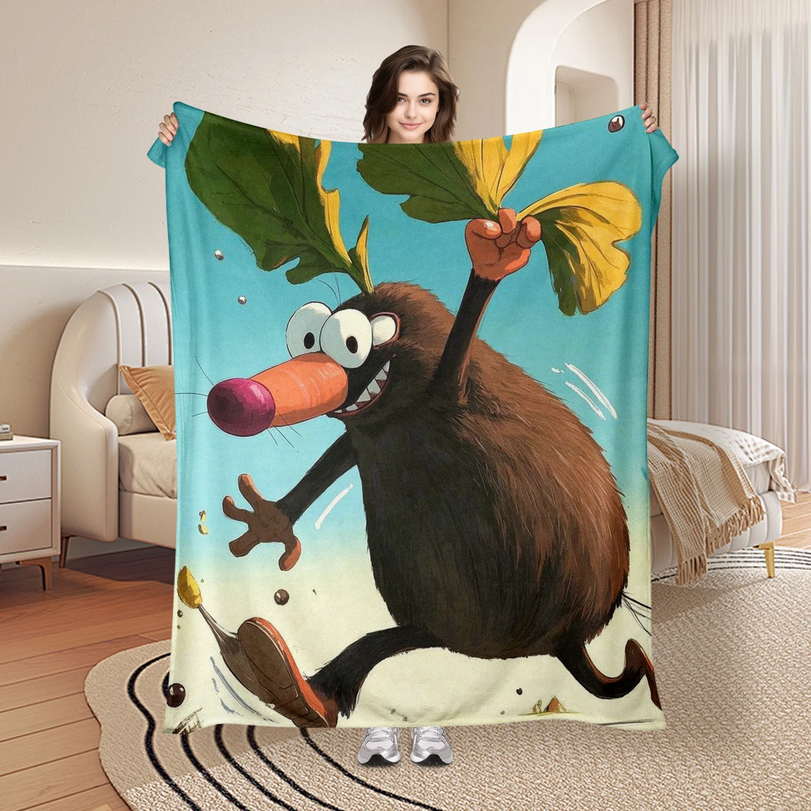 Charming Mole Blanket With Blue Shoes And Pale Yellow Accents For A Cheerful And Warm Addition To Your Home
Charming Mole Blanket With Blue Shoes And Pale Yellow Accents For A Cheerful And Warm Addition To Your Home