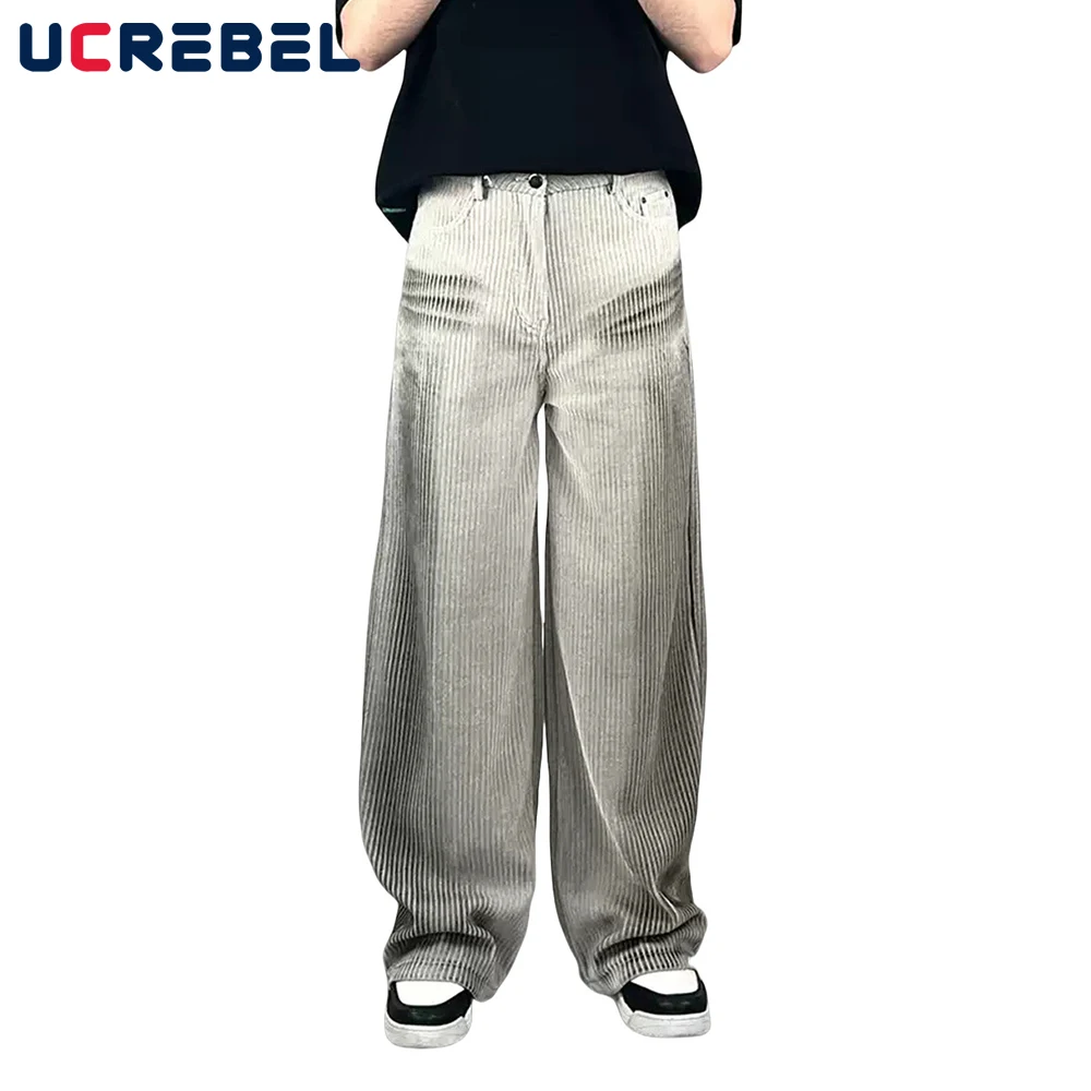 Distressed Corduroy Casual Pants Mens Retro High Street Spring Loose Straight Wide Leg Trousers Men
Distressed Corduroy Casual Pants Mens Retro High Street Spring Loose Straight Wide Leg Trousers Men