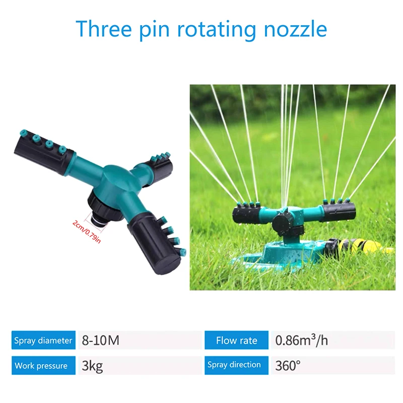 1pc Three-Prong Sprinklers - 360-Degree Automatic Rotating Sprinkler Gardening Tool Accessories
1pc Three-Prong Sprinklers - 360-Degree Automatic Rotating Sprinkler Gardening Tool Accessories