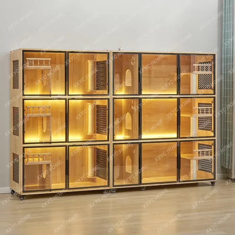 Cat Villa Three-Layer Breeding Cat Breeding Caget Breeding Cabinet Solid Wood Cattery Pet Shop Cabinet
Cat Villa Three-Layer Breeding Cat Breeding Caget Breeding Cabinet Solid Wood Cattery Pet Shop Cabinet