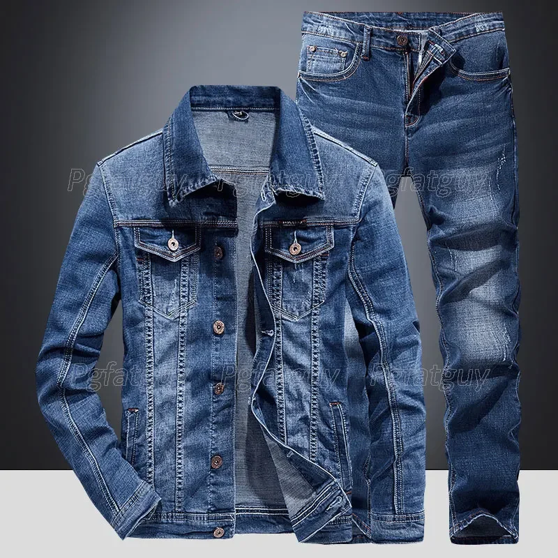 Slim-Fit Men's Denim Business Outfit Two Pieces of Comfortable Stretch Fabric for Everyday Use, Dark blue Simple Design
Slim-Fit Men's Denim Business Outfit Two Pieces of Comfortable Stretch Fabric for Everyday Use, Dark blue Simple Design