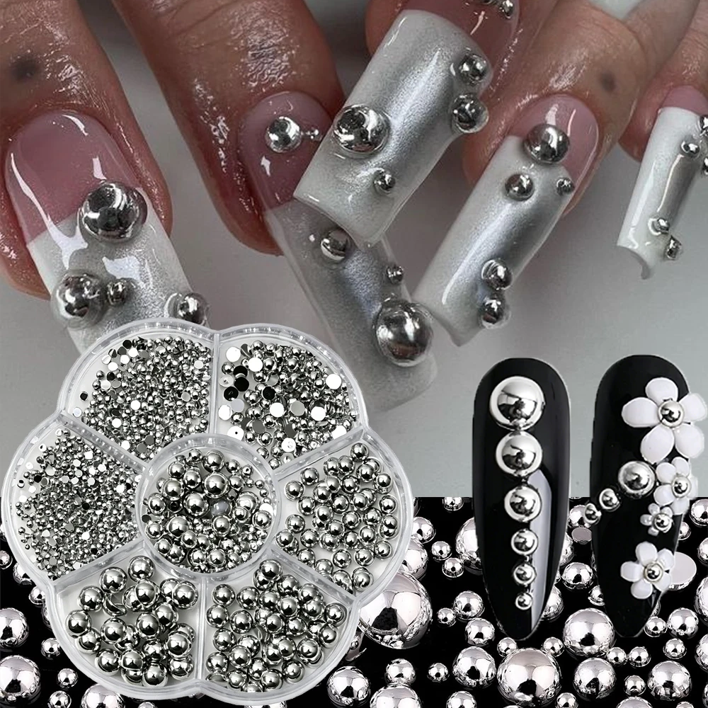 7Grids Sliver Half Round Caviar Bead Nail Charms 3D Y2K 2-8mm Semicircle Resin Nail Gems DIY Punk Pearl Balls Manicure Decor
7Grids Sliver Half Round Caviar Bead Nail Charms 3D Y2K 2-8mm Semicircle Resin Nail Gems DIY Punk Pearl Balls Manicure Decor