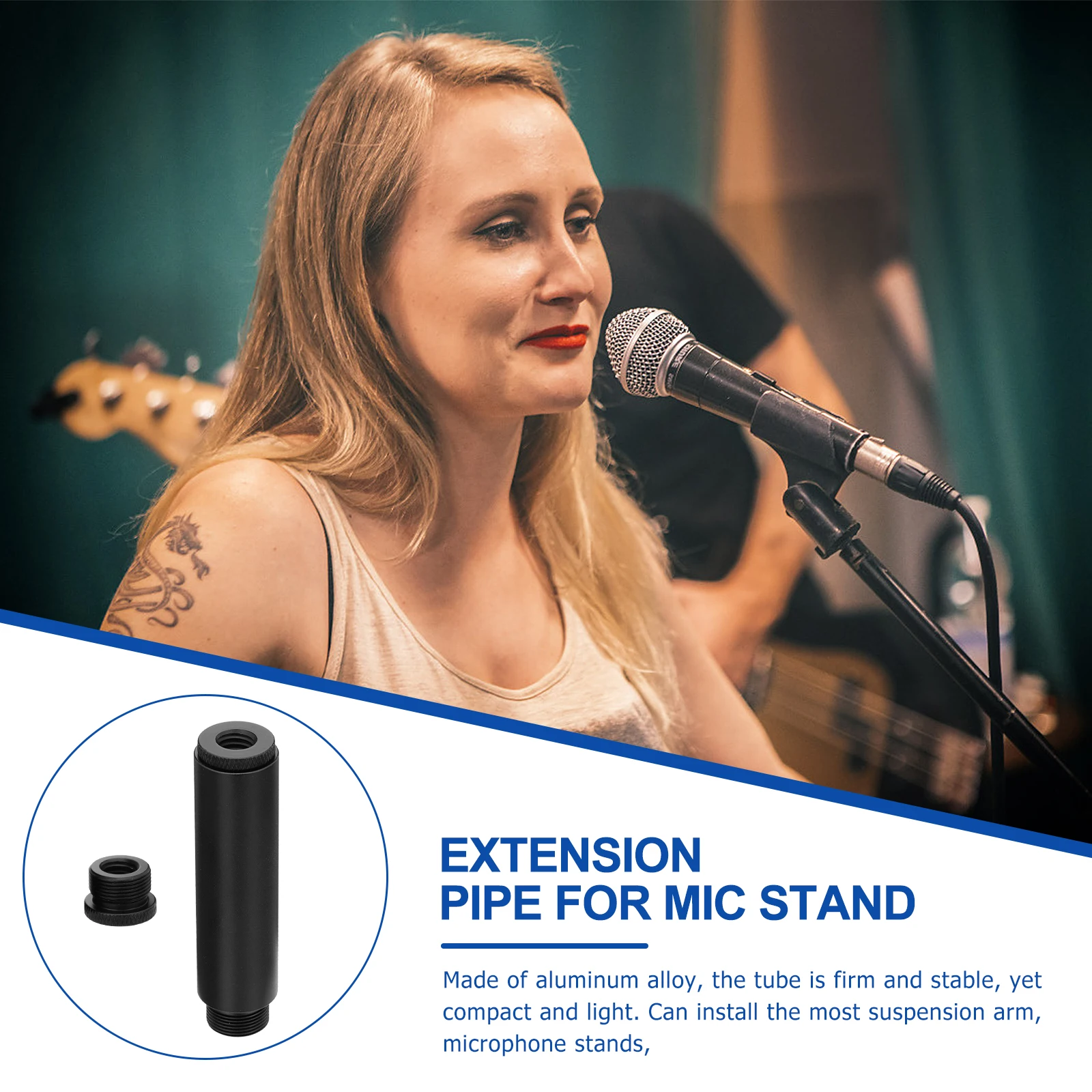 Microphone Stand Tube Aluminum Alloy Pole For Desk Mounting Shock Compatible Durable Extension Pipe For Mic Stand Stable
Microphone Stand Tube Aluminum Alloy Pole For Desk Mounting Shock Compatible Durable Extension Pipe For Mic Stand Stable