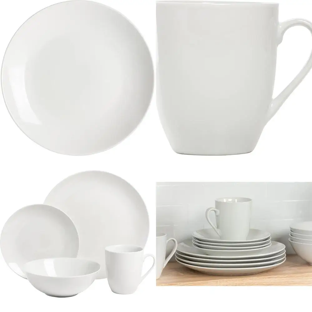 White 16-Piece Simple Coupe Dinnerware Set - SM1600CPSW
White 16-Piece Simple Coupe Dinnerware Set - SM1600CPSW