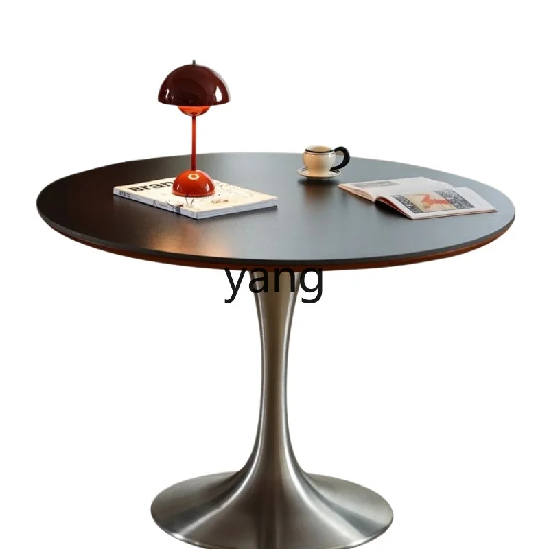 LT retro home solid wood rock slab dining table small tulip light luxury round table
LT retro home solid wood rock slab dining table small tulip light luxury round table