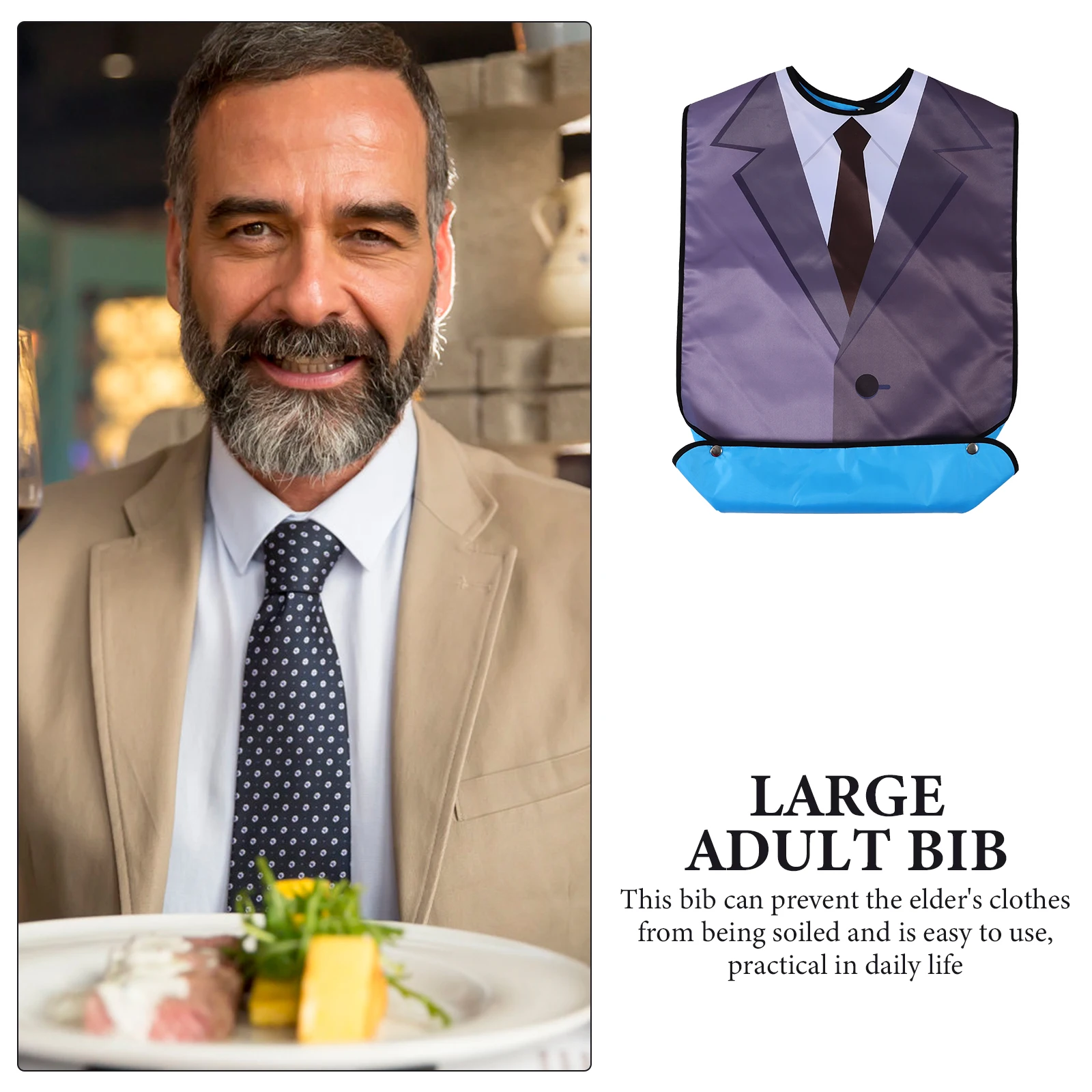 Adult Bibs For Men Protector Suit Pattern Adjustable Neck To Leg Eating Burp Cloth Senior Elderly Disabled
Adult Bibs For Men Protector Suit Pattern Adjustable Neck To Leg Eating Burp Cloth Senior Elderly Disabled