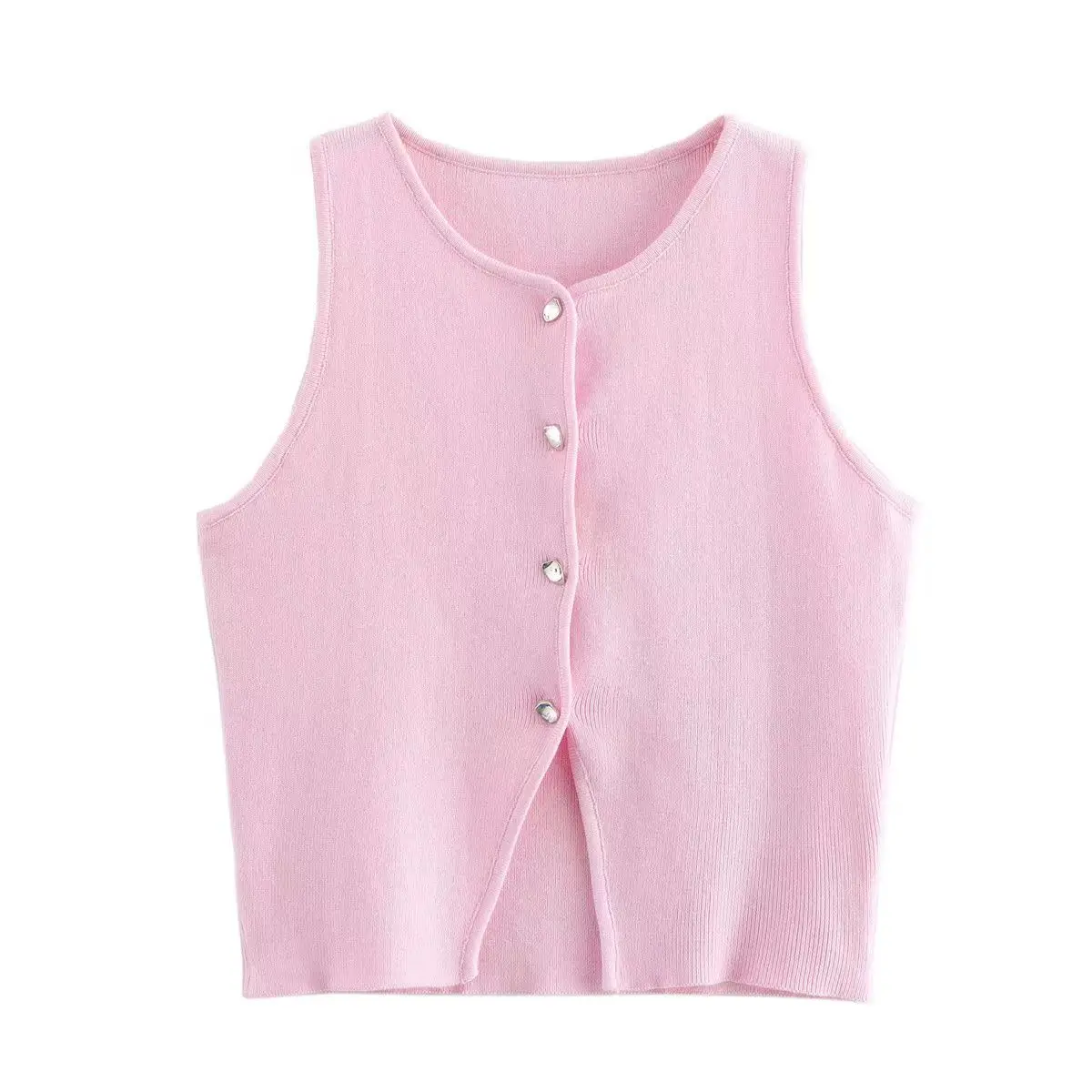 Pink Knitted Sweater Sleeveless Vest Women Cropped Sweater Vest Top Women Button Vest for Women Streetwear Waistcoat Knitwears
Pink Knitted Sweater Sleeveless Vest Women Cropped Sweater Vest Top Women Button Vest for Women Streetwear Waistcoat Knitwears