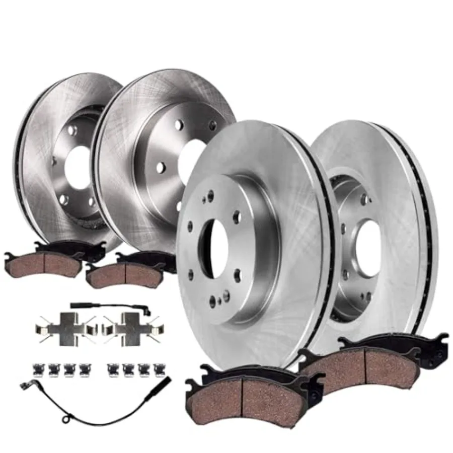 Detroit Axle 8pc Brake Kit for Chevrolet GMC Silverado Sierra 1500 Yukon XL Cadillac Escalade ESV Ceramic Disc Brake Rotors and
Detroit Axle 8pc Brake Kit for Chevrolet GMC Silverado Sierra 1500 Yukon XL Cadillac Escalade ESV Ceramic Disc Brake Rotors and