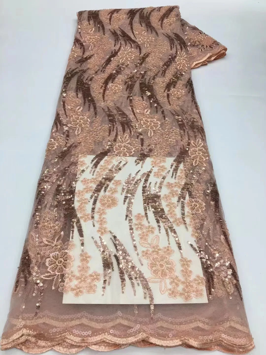 African Lace Fabric With Sequins Beads French Tulle Lace Fabric High Quality Nigerian Mesh Lace For Wedding Party Dress Material
African Lace Fabric With Sequins Beads French Tulle Lace Fabric High Quality Nigerian Mesh Lace For Wedding Party Dress Material