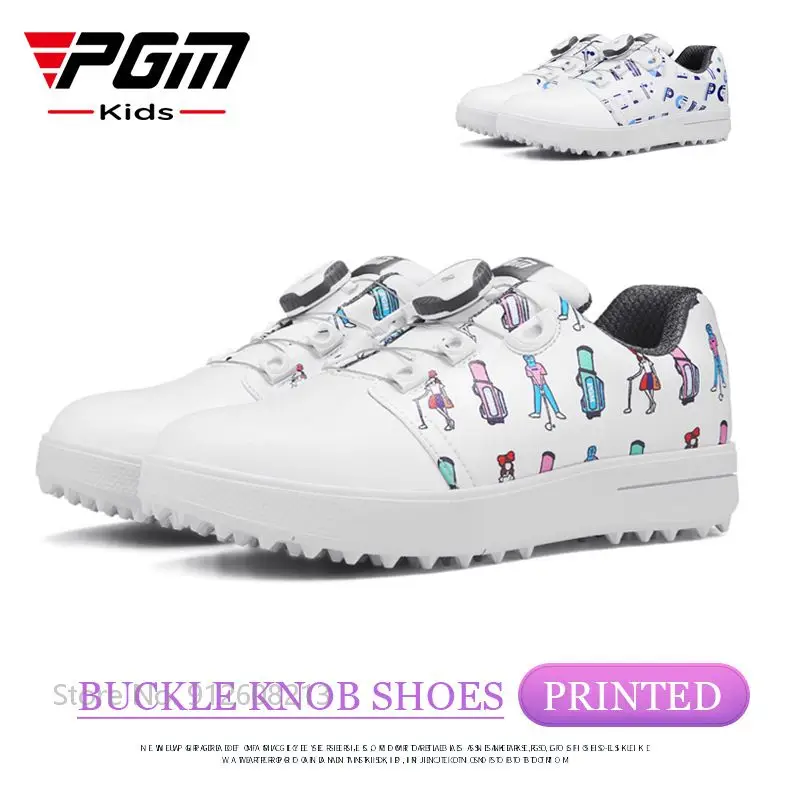 PGM Children Prnited Golf Shoes Kids Sports Shoes Ultra-light Golf Sneakers Teenager Anti-skid Waterproof Footwear Knob Buckle
PGM Children Prnited Golf Shoes Kids Sports Shoes Ultra-light Golf Sneakers Teenager Anti-skid Waterproof Footwear Knob Buckle