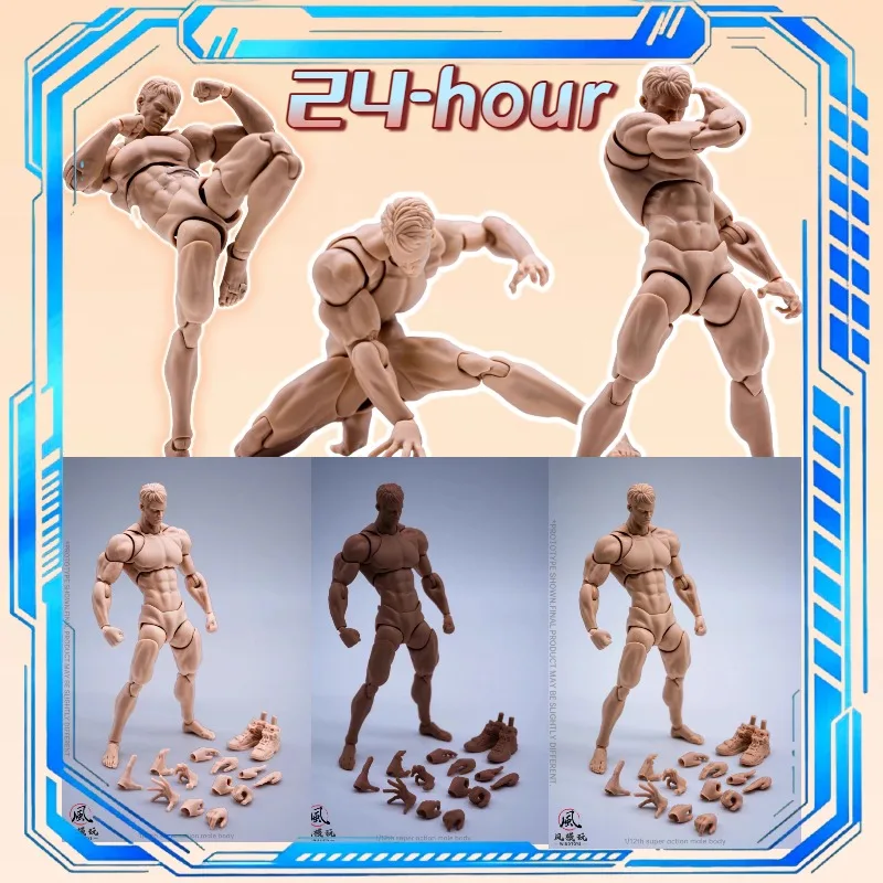 Wind Toys 16cm 1/12 Male Muscle Super Flexible Joint Body Man Action Figure Doll Model with Head Sculpt 7 Pair of Hands In Stock
Wind Toys 16cm 1/12 Male Muscle Super Flexible Joint Body Man Action Figure Doll Model with Head Sculpt 7 Pair of Hands In Stock