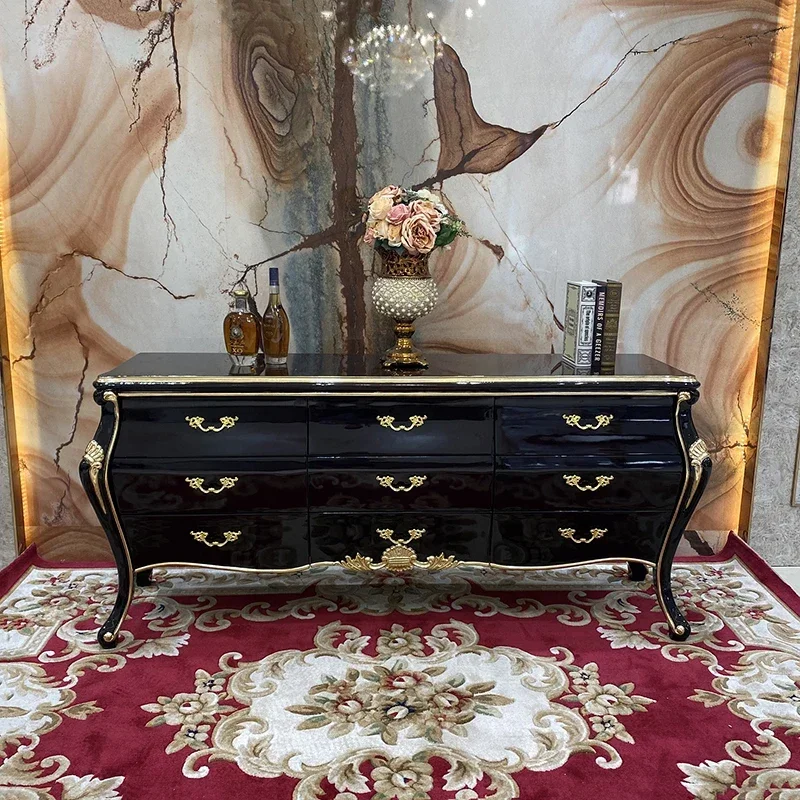 European style solid wood dining side cabinet storage cabinet luxury neoclassical kitchen storage cabinet living room tea cabine
European style solid wood dining side cabinet storage cabinet luxury neoclassical kitchen storage cabinet living room tea cabine